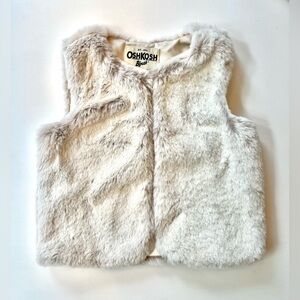 NWT Girls OshKosh Faux Fur Vest size 2t
